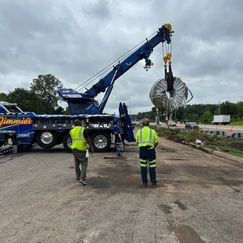 crane lifting steel